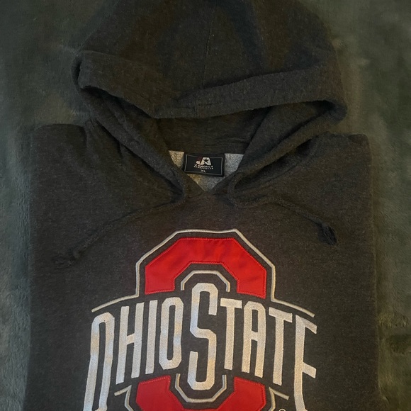 #203 VINTAGE Ohio State buckeyes Scarlet and gray college hoodie - Picture 10 of 13
